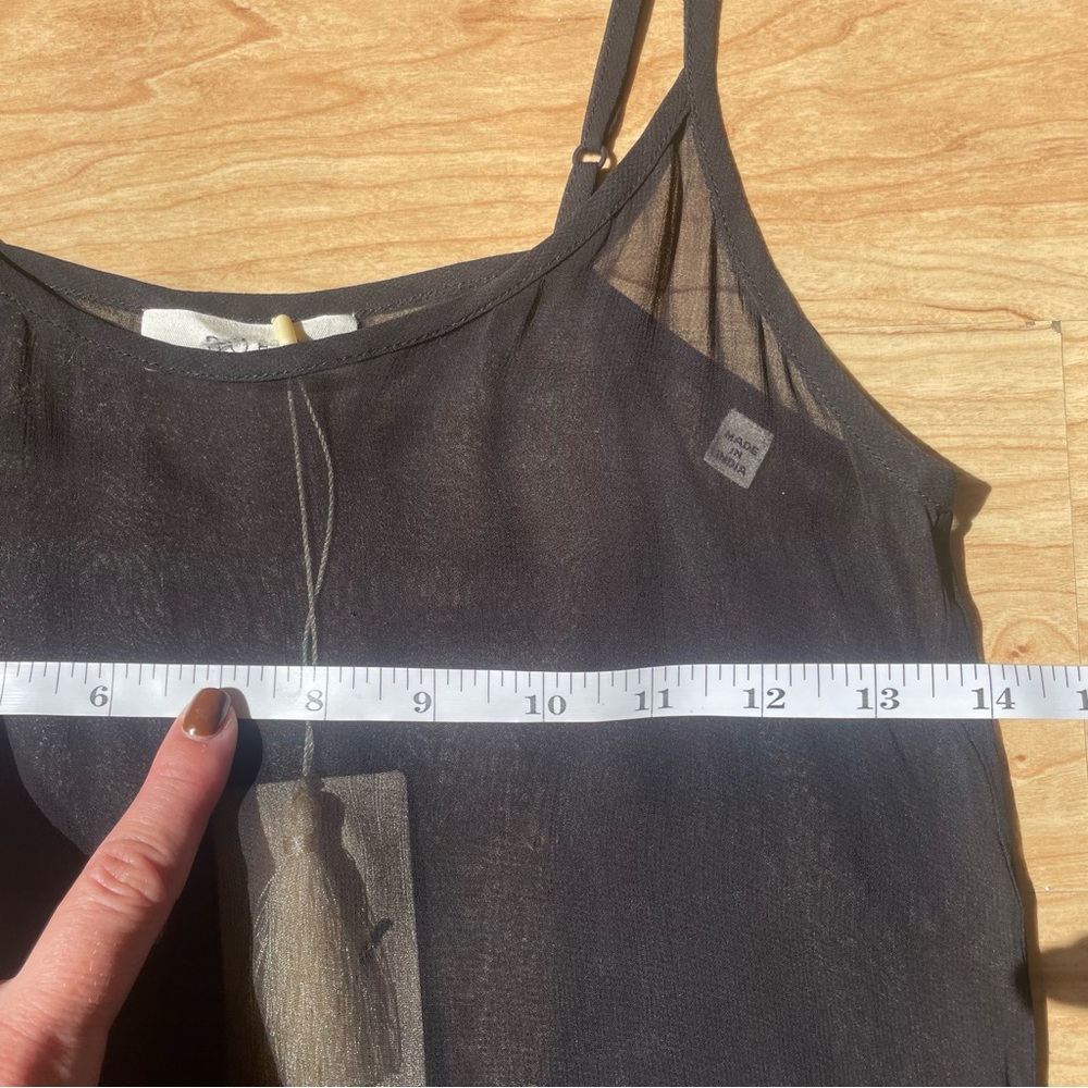 |Doen| Black Sheer Slip Dress Size XS NWT - Picture 6 of 13